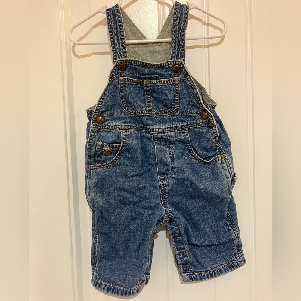 Vintage Baby Gap 3-6 month cotton lined denim Carpenter overalls